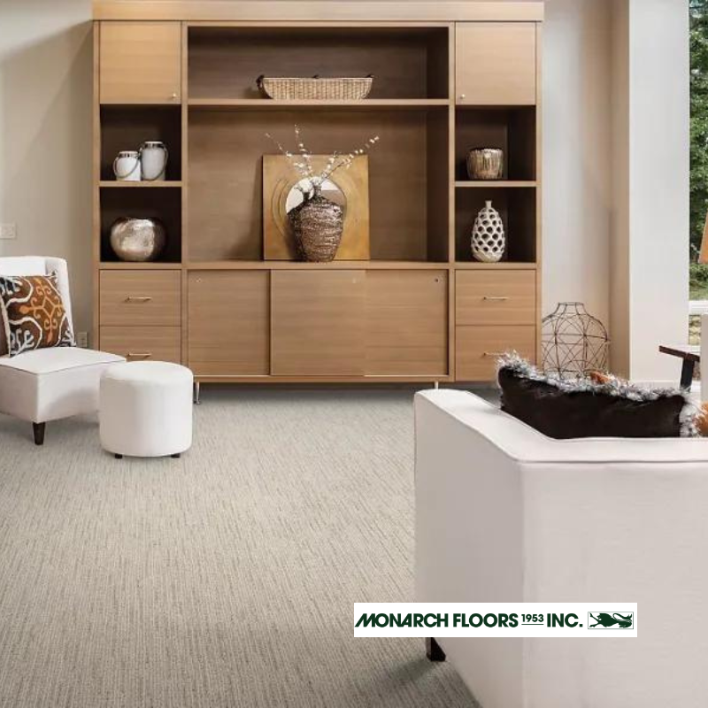 Modern living room with Mohawk SmartStrand Carpet flooring, Monarch Floors, Monarch Floors Edmonton, Monarch Floors Canada, Monarch Floors Near Me, Monarch Floors 1953 Inc, carpet store, carpet store near me, the carpet store, carpet store calgary, carpet